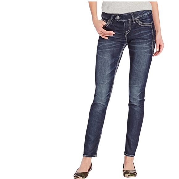 Silver Tuesday Skinny Jeans Jegging 28x31 EUC blue - Picture 5 of 7